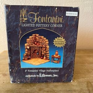Vintage Fontanini Nativity Pottery Corner 5” #55533 From 2001 No Light